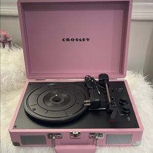 Crosley Pink Vinyl Record Player